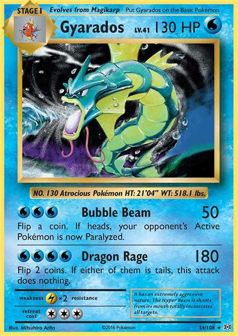 gyarados 34 pokemon card.